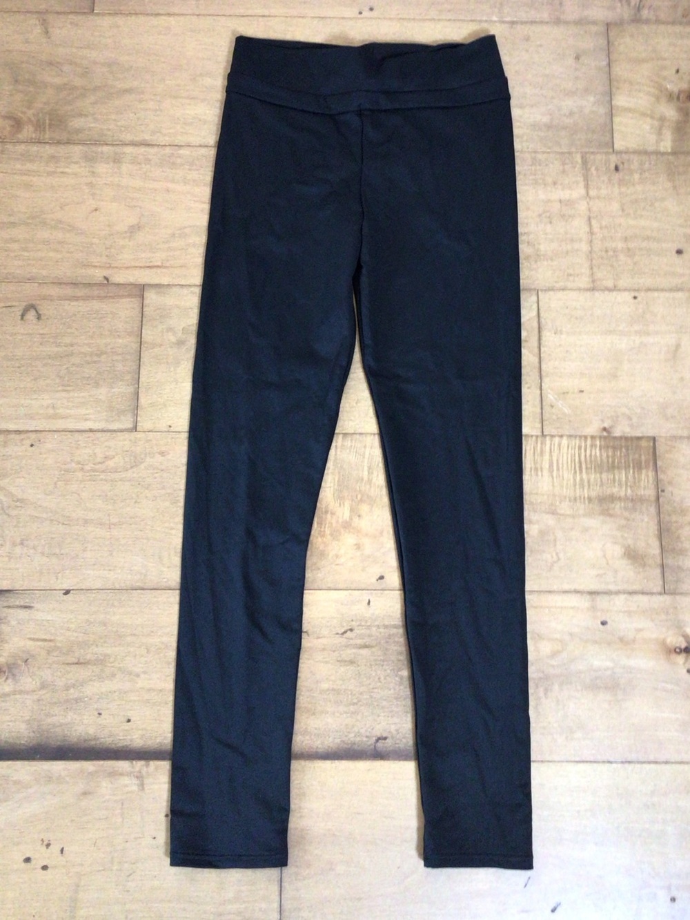 NWOT Capezio Girls Size L Black Studio Leggings Wide Waistband Dance
